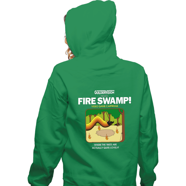 Last_Chance_Shirts Zippered Hoodies, Unisex / Small / Irish Green Retro Fire Swamp