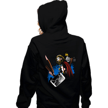 Load image into Gallery viewer, Daily_Deal_Shirts Zippered Hoodies, Unisex / Small / Black The Hammer Returns
