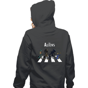 Daily_Deal_Shirts Zippered Hoodies, Unisex / Small / Dark Heather The Aliens