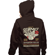 Load image into Gallery viewer, Shirts Zippered Hoodies, Unisex / Small / Dark Chocolate Gizmo&#39;s Pizza
