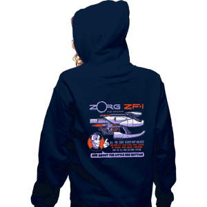 Secret_Shirts Zippered Hoodies, Unisex / Small / Navy Ask About the Little Red Button