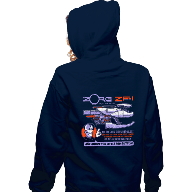 Secret_Shirts Zippered Hoodies, Unisex / Small / Navy Ask About the Little Red Button