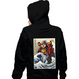 Secret_Shirts Zippered Hoodies, Unisex / Small / Black Heavy Arms Wave