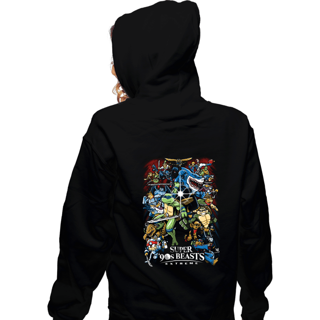 Secret_Shirts Zippered Hoodies, Unisex / Small / Black Super 90s Beasts
