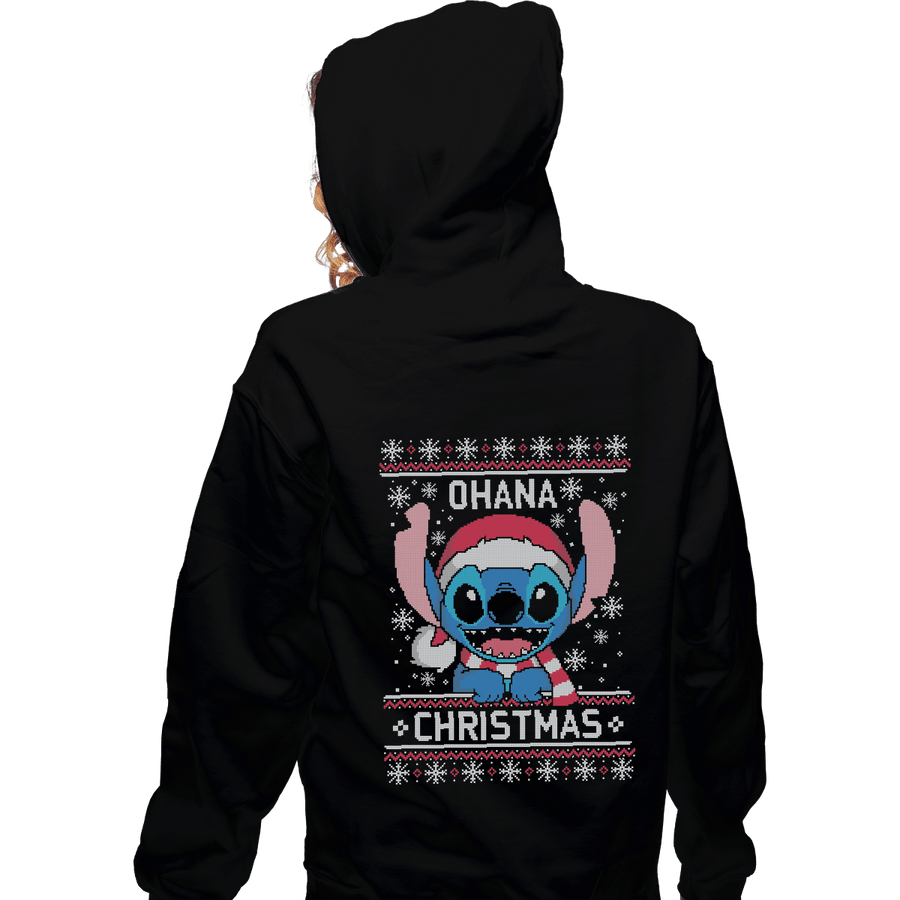 Shirts Zippered Hoodies, Unisex / Small / Black Ohana Christmas
