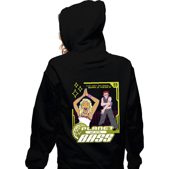 Daily_Deal_Shirts Zippered Hoodies, Unisex / Small / Black Planet Of The Bass
