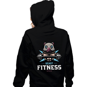 Daily_Deal_Shirts Zippered Hoodies, Unisex / Small / Black Beast Fitness