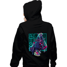 Load image into Gallery viewer, Daily_Deal_Shirts Zippered Hoodies, Unisex / Small / Black Neon Waxing Moon
