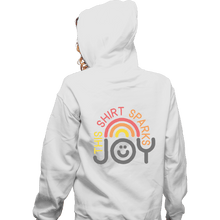 Load image into Gallery viewer, Shirts Zippered Hoodies, Unisex / Small / White This Shirt Sparks Joy
