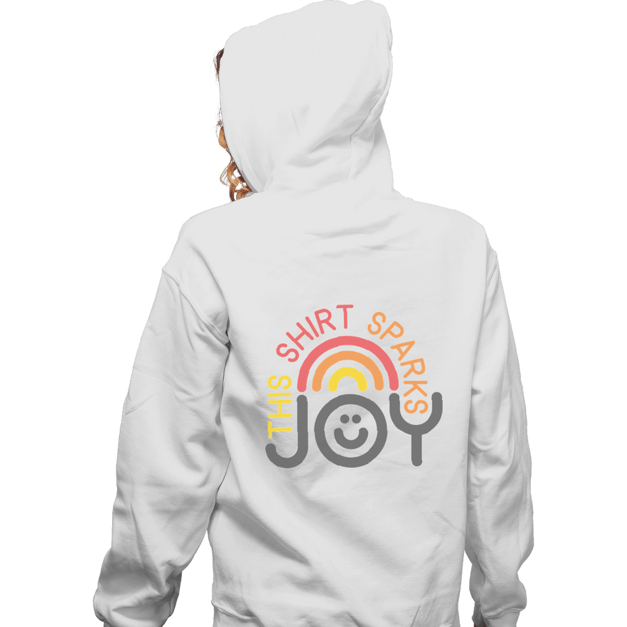 Shirts Zippered Hoodies, Unisex / Small / White This Shirt Sparks Joy