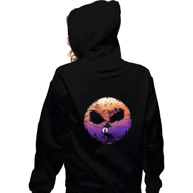 Shirts Zippered Hoodies, Unisex / Small / Black Skellington Night