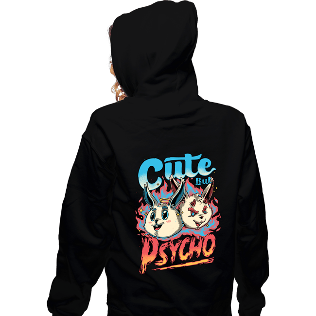 Daily_Deal_Shirts Zippered Hoodies, Unisex / Small / Black Cute But Psycho