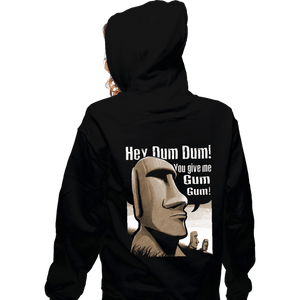 Daily_Deal_Shirts Zippered Hoodies, Unisex / Small / Black Hey Dum Dum