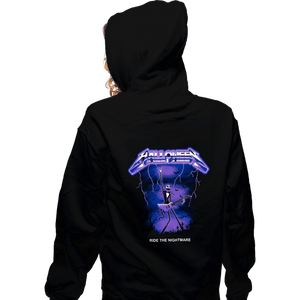 Daily_Deal_Shirts Zippered Hoodies, Unisex / Small / Black Ride The Nightmare