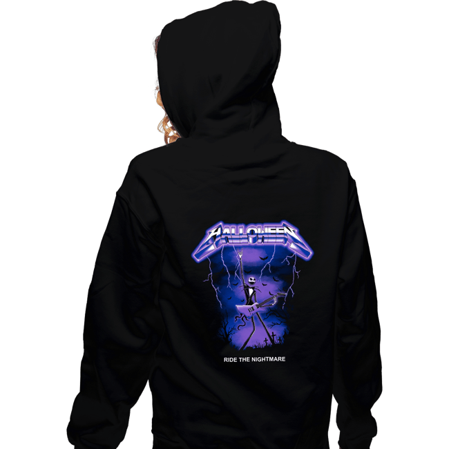 Daily_Deal_Shirts Zippered Hoodies, Unisex / Small / Black Ride The Nightmare