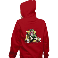 Load image into Gallery viewer, Secret_Shirts Zippered Hoodies, Unisex / Small / Red Robo Upgrade
