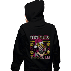 Daily_Deal_Shirts Zippered Hoodies, Unisex / Small / Black Time To Yule