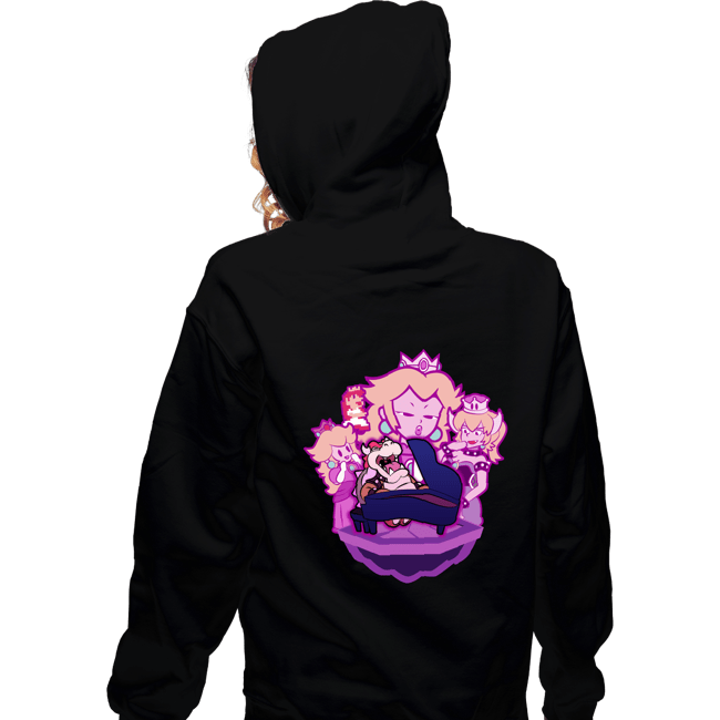 Daily_Deal_Shirts Zippered Hoodies, Unisex / Small / Black Peaches!