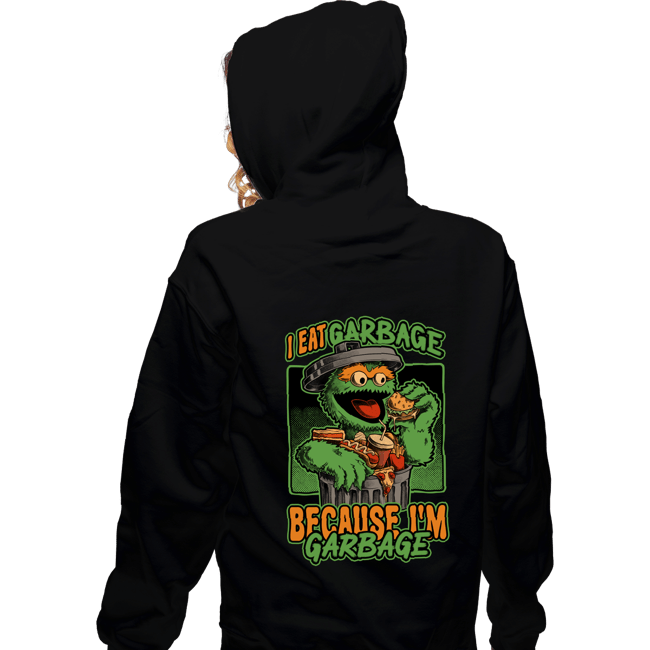 Daily_Deal_Shirts Zippered Hoodies, Unisex / Small / Black I'm Garbage