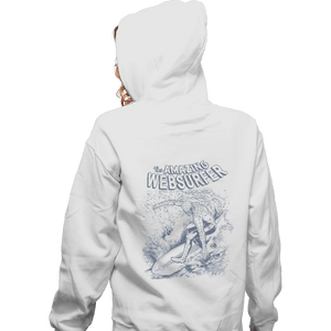 Shirts Zippered Hoodies, Unisex / Small / White Web Surfer