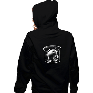 Shirts Zippered Hoodies, Unisex / Small / Black Demon Dog And Bread
