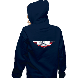 Daily_Deal_Shirts Zippered Hoodies, Unisex / Small / Navy Top Dogfight