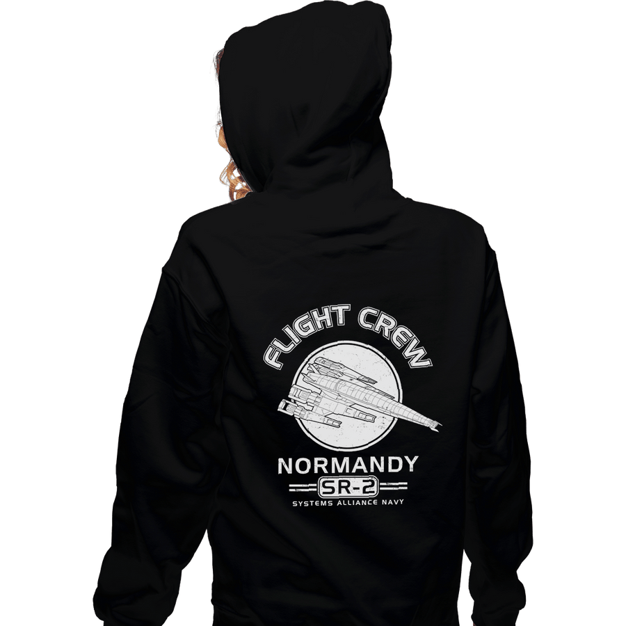 Shirts Pullover Hoodies, Unisex / Small / Black Normandy Flight Crew