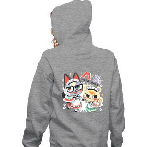 Secret_Shirts Zippered Hoodies, Unisex / Small / Sports Grey M & R Maid Cafe