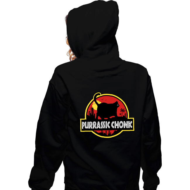 Daily_Deal_Shirts Zippered Hoodies, Unisex / Small / Black Purassic Chonk