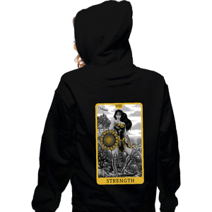 Daily_Deal_Shirts Zippered Hoodies, Unisex / Small / Black JL Tarot - Strength