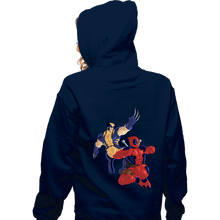 Load image into Gallery viewer, Secret_Shirts Zippered Hoodies, Unisex / Small / Navy Wolverine &amp; Deadpool
