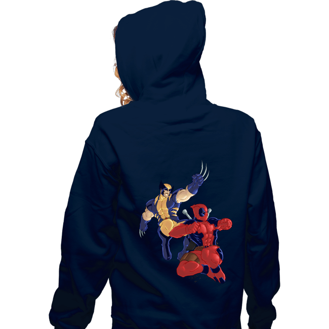 Secret_Shirts Zippered Hoodies, Unisex / Small / Navy Wolverine & Deadpool