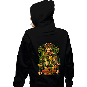 Daily_Deal_Shirts Zippered Hoodies, Unisex / Small / Black Super Dungeon Bros