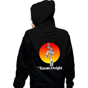 Shirts Zippered Hoodies, Unisex / Small / Black Karate Dwight