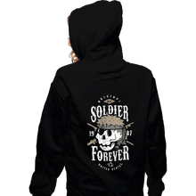 Load image into Gallery viewer, Shirts Zippered Hoodies, Unisex / Small / Black Soldier Forever

