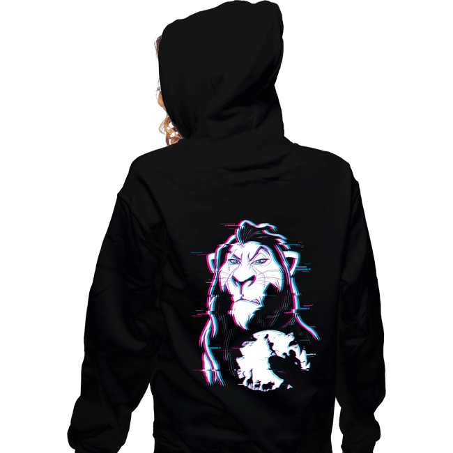 Daily_Deal_Shirts Zippered Hoodies, Unisex / Small / Black Glitched Scar