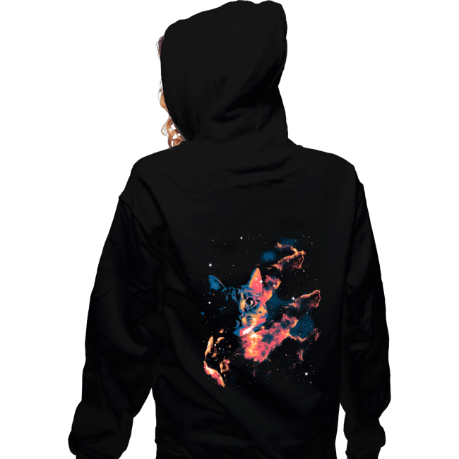 Daily_Deal_Shirts Zippered Hoodies, Unisex / Small / Black Cat Pillars Of Creation