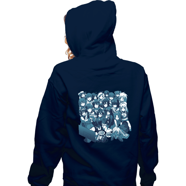 Secret_Shirts Zippered Hoodies, Unisex / Small / Navy Anime Night