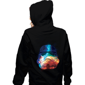 Daily_Deal_Shirts Zippered Hoodies, Unisex / Small / Black Galactic Stormtrooper