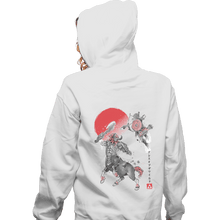 Load image into Gallery viewer, Shirts Zippered Hoodies, Unisex / Small / White Battle In Death Mountain Sumi-e
