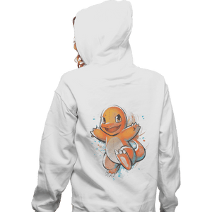 Shirts Zippered Hoodies, Unisex / Small / White Fire Ink