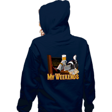 Load image into Gallery viewer, Daily_Deal_Shirts Zippered Hoodies, Unisex / Small / Navy My Weekends
