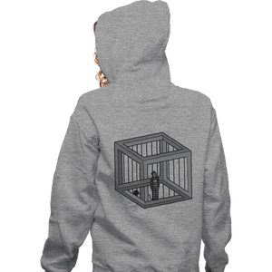 Shirts Zippered Hoodies, Unisex / Small / Sports Grey Escher's Jail