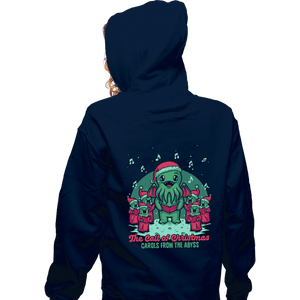 Secret_Shirts Zippered Hoodies, Unisex / Small / Navy Cthulhu Christmas Carol