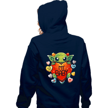 Load image into Gallery viewer, Daily_Deal_Shirts Zippered Hoodies, Unisex / Small / Navy Baby Valentine
