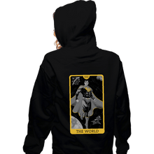 Load image into Gallery viewer, Daily_Deal_Shirts Zippered Hoodies, Unisex / Small / Black JL Tarot - The World

