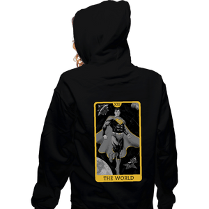 Daily_Deal_Shirts Zippered Hoodies, Unisex / Small / Black JL Tarot - The World