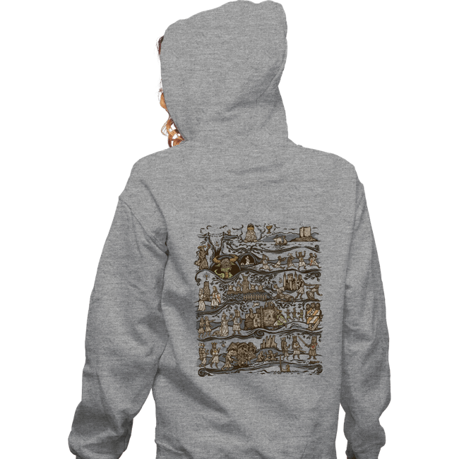 Daily_Deal_Shirts Zippered Hoodies, Unisex / Small / Sports Grey Tapestry Of The Quested Grail