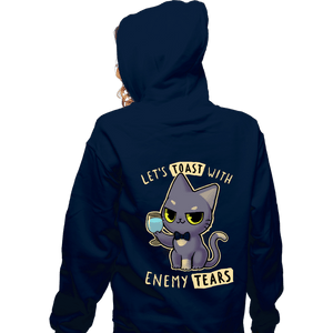 Daily_Deal_Shirts Zippered Hoodies, Unisex / Small / Navy Enemy Tears