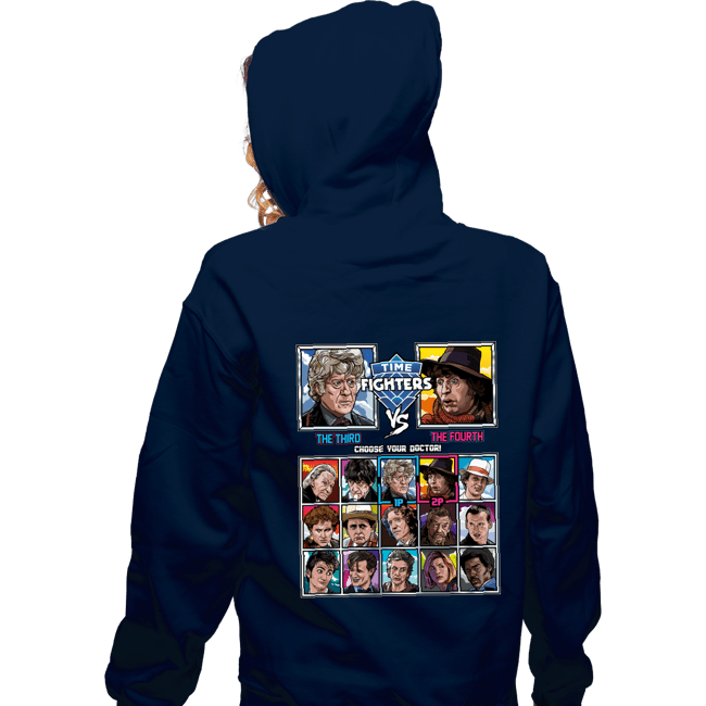 Daily_Deal_Shirts Zippered Hoodies, Unisex / Small / Navy Time Fighters 3rd vs 4th